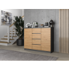 Komoda Topa 2D4S 120 antracit/dub artisan