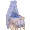 2662 2 povleceni do postylky 4dilne scarlett mracek modra 90 x 120 cm