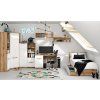NUIS šatní skříň SZF4D dub wotan/bílý lesk