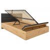 OSTIA postel LOZ/160/B dub artisan/Solar 99 black s ROŠTEM BEZ MATRACE