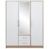 Šatní skříň Smart SRL 2 - se zrcadlem bílá + sonoma