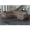 Sedací souprava Bodie U pravá hnědošedá