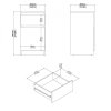 Noční stolek Simplicity 221 bílý lesk