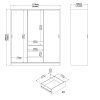 Skříň Simplicity 148 bílý lesk