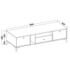 TV stolek Tomila 313/1 eukalyptus