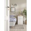 Noční stolek Simplicity 221 bílý lesk/jackson hickory