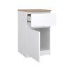 Noční stolek Simplicity 221 bílý lesk/jackson hickory
