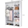 Šatní skříň Zuza 1 Alu - šířka 180 cm, hloubka 45 cm, výška 242 cm