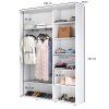 Šatní skříň Zuza plus - šířka 190 cm, hloubka 45 cm, výška 242 cm