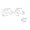 Sedací souprava Petrit 3+2+taburet Kronos šedá