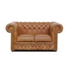 Pohovka Chesterfield Lord 2 kůže koňak