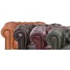 Pohovka Chesterfield Lord 3 kůže hnědá