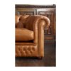 Pohovka Chesterfield Lord 3 kůže koňak