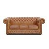 Pohovka Chesterfield Lord 3 kůže koňak