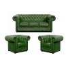 Sedací souprava Chesterfield Lord 3+1+1 kůže zelená