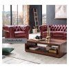 Sedací souprava Chesterfield Lord 3+2+1 kůže bordó