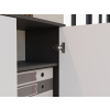 Kancelářská skříň Olina 2D antracit/bílá