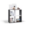 Regál Manja 2x2 antracit/bílá