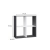 Regál Manja 2x2 antracit/bílá