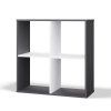 Regál Manja 2x2 antracit/bílá