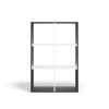 Regál Manja 2x3 antracit/bílá