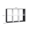 Regál Manja 2x3 antracit/bílá