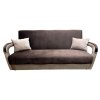 Sedací souprava Vanya 3f+1+1 Vogue 6/3 hnědo béžová se dřevem