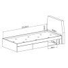 Postel 90x200 Alessio 12 L/P