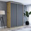 Šatní skříň Baryla šířka 200 cm, výška 220 cm, hloubka 61 cm