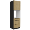 Kuchyňská skříňka Cremona BL - 60 DPS-210 3S 1F sloupek se zabudovanou troubou, šuplíkový PREMIUM BOX