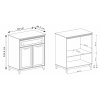 windsor 04 komoda wysoka dwudrzwiowa z szuflada na nozkach elegancka stylowa szaf USq5P6q