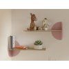 Psací stůl Leya R12 L/P dub cremona/macadamia/pudrová růžová