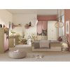 Psací stůl Leya R12 L/P dub cremona/macadamia/pudrová růžová
